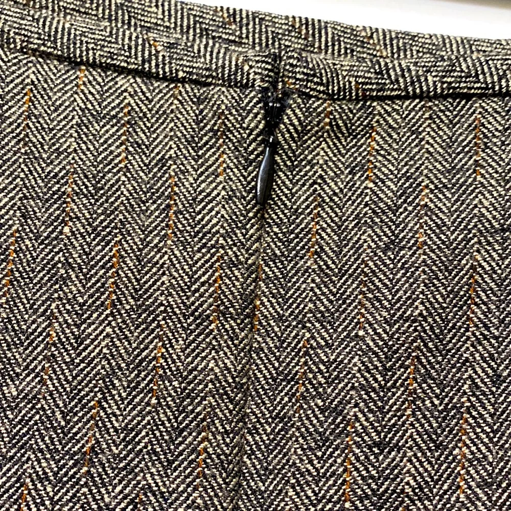Signature by Larry Levine Herringbone Skirt Vintage 8P
